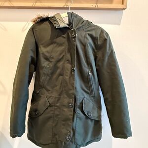 Women’s The North Face Mauna Kea Olive Green Hooded Parka Jacket